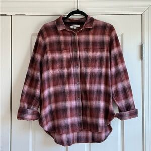 Madewell Plaid Flannel Button-Up Shirt